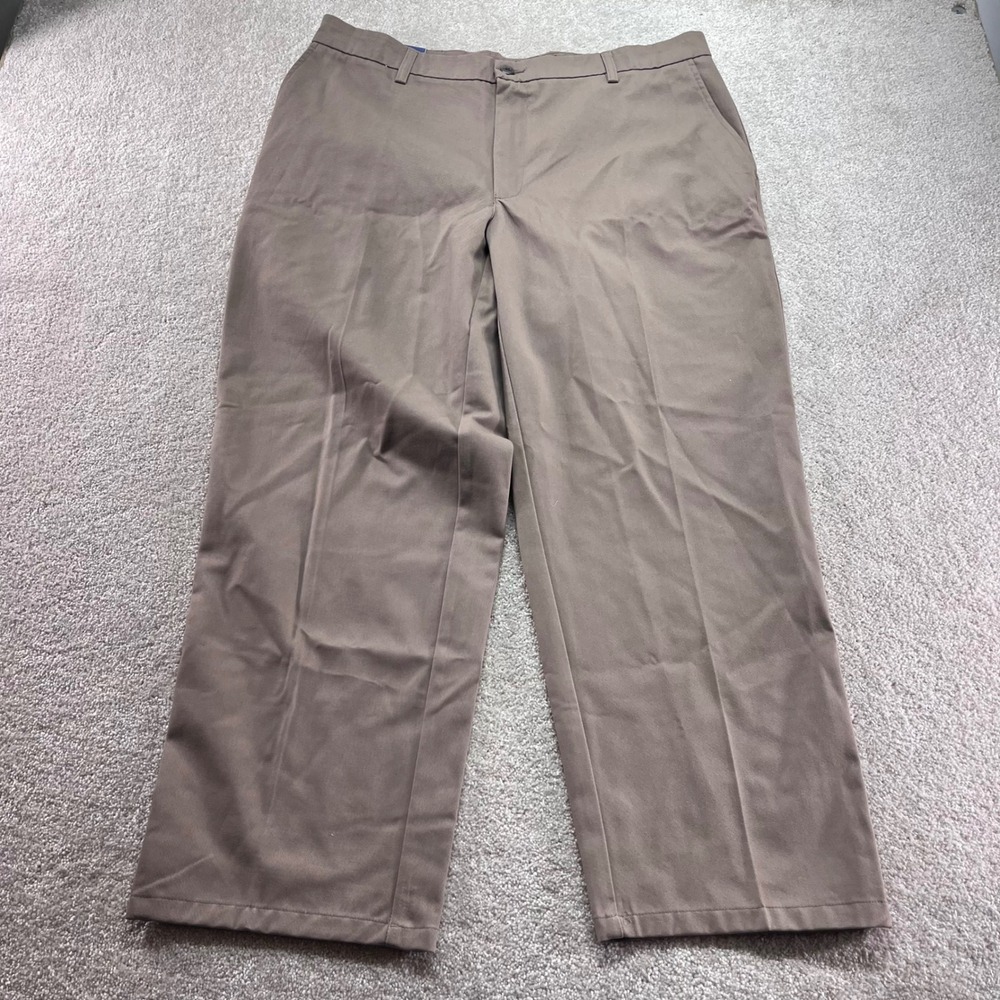 St. John's‎ Bay Chino Pants Mens 40x29 Tan Brown Worry Free Classic Fit Cotton